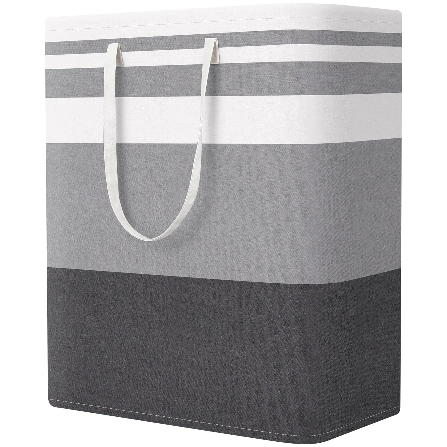 StorageRight Laundry Basket Hamper, 75L Collapsible Clothes Storage, Grey