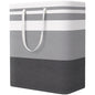 StorageRight Laundry Basket Hamper, 75L Collapsible Clothes Storage, Grey