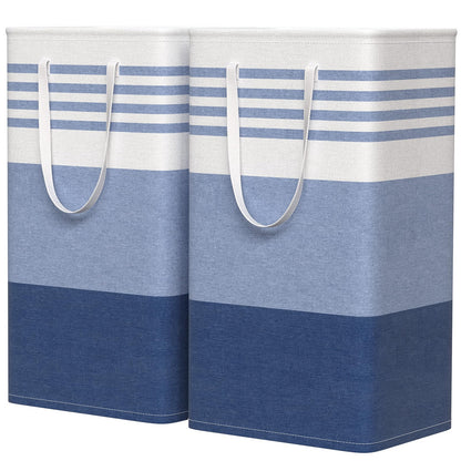 WOWBOX 2 Pack Laundry Baskets, Collapsible Dirty Clothes Laundry Hampers