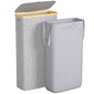Foluck 100L Laundry Hamper with Lid Removable Bag and Bamboo Handles
