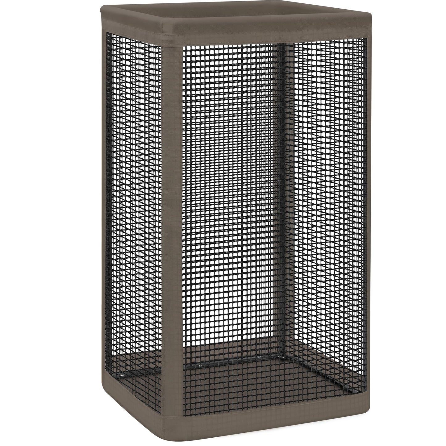 STORAGE MANIAC Mesh Laundry Hamper, 23.7 Gal. Tall Laundry Basket for Airflow, Strong Metal Dirty Clothes Hamper for College Dorm, Bedroom, Bathroom, Clothes Bin, White & Black