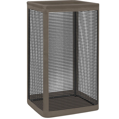 STORAGE MANIAC Mesh Laundry Hamper, 23.7 Gal. Tall Laundry Basket for Airflow, Strong Metal Dirty Clothes Hamper for College Dorm, Bedroom, Bathroom, Clothes Bin, White & Black