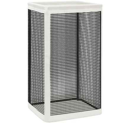 STORAGE MANIAC Mesh Laundry Hamper, 23.7 Gal. Tall Laundry Basket for Airflow, Strong Metal Dirty Clothes Hamper for College Dorm, Bedroom, Bathroom, Clothes Bin, White & Black