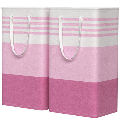 WOWBOX 2 Pack Laundry Baskets, Collapsible Dirty Clothes Laundry Hampers